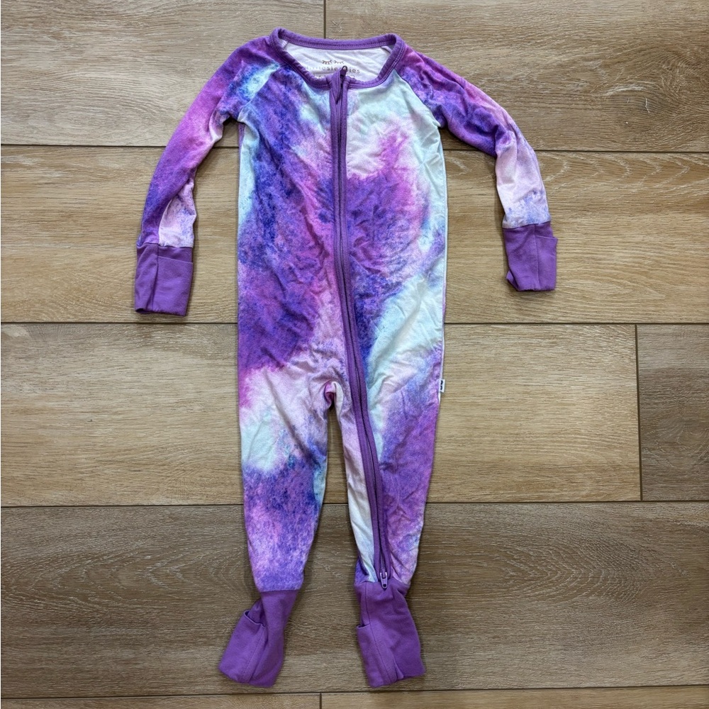 Little Sleepies - Purple Watercolor Zippy - 6-12Month
